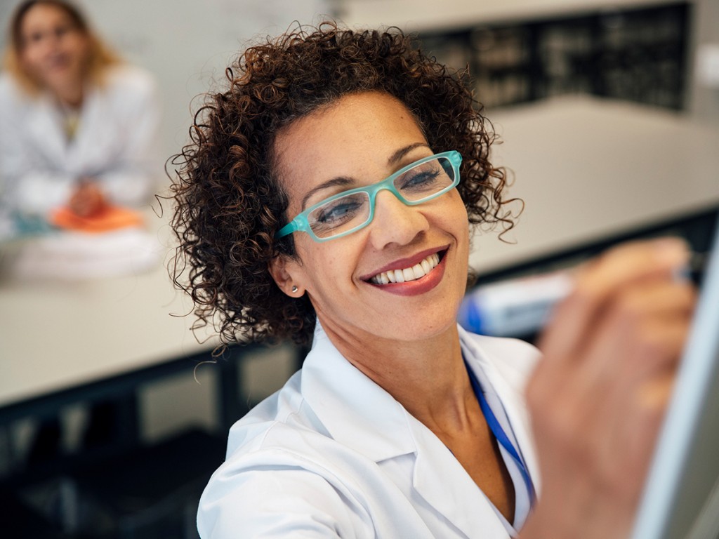Female scientist