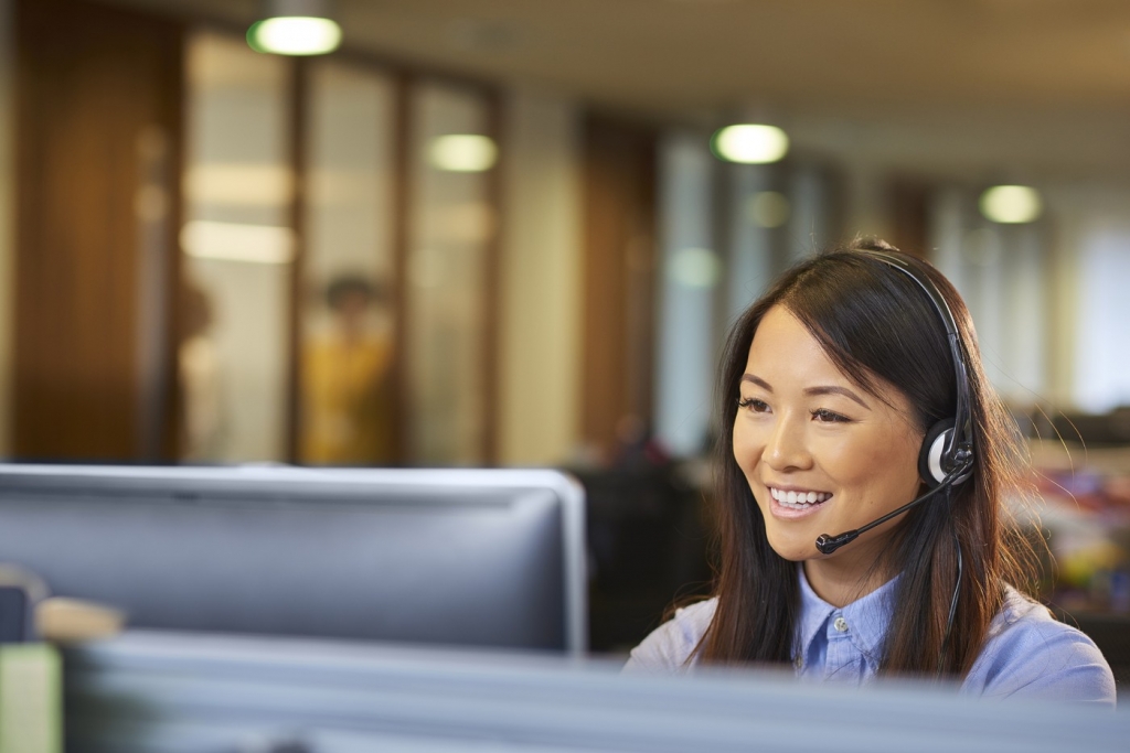Call centre female worker
