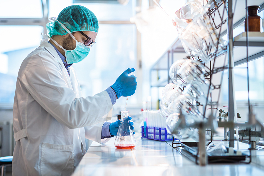 A scientist working in a laboratory